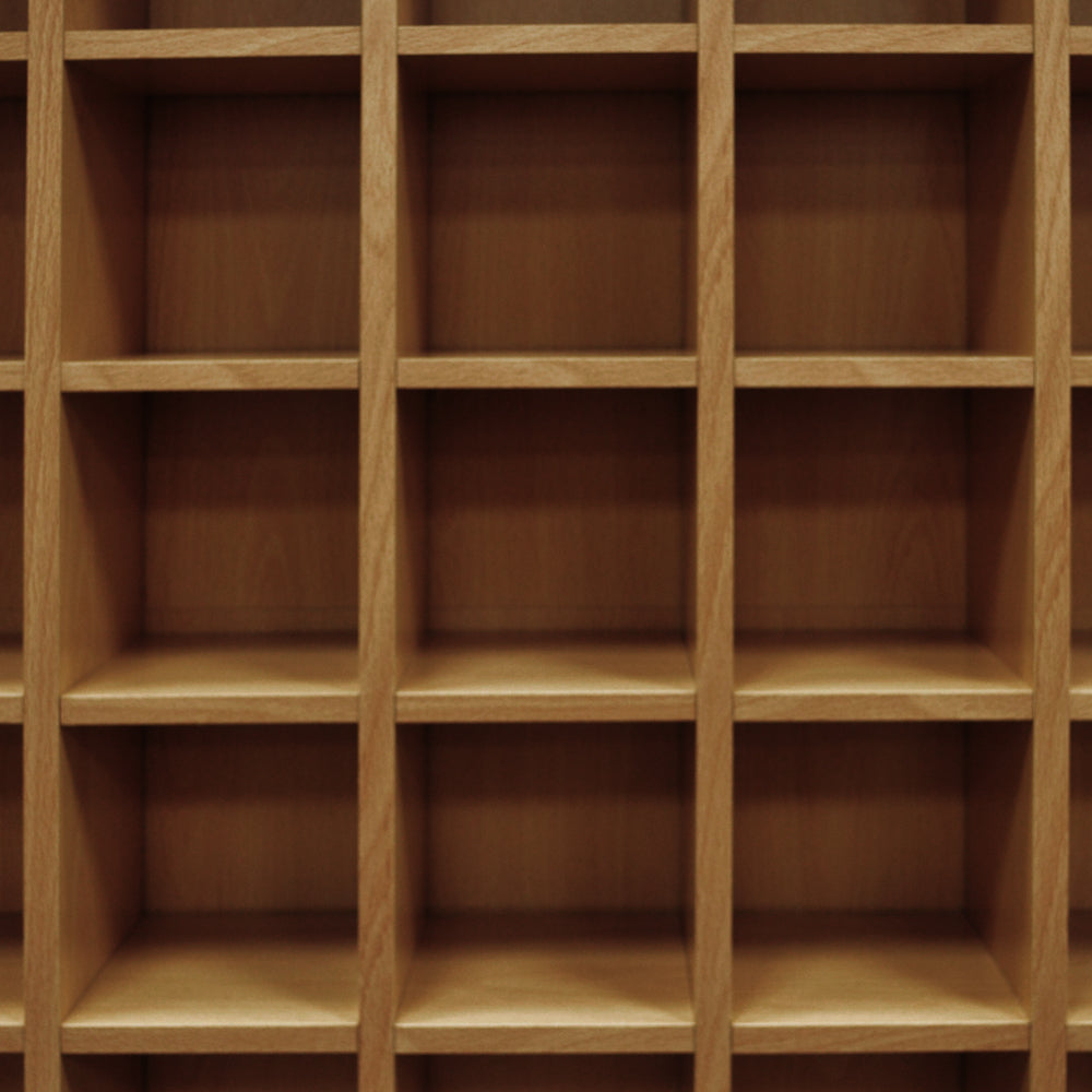 PIGEON HOLE - 585 CD Media Storage Cubby Shelves - Oak