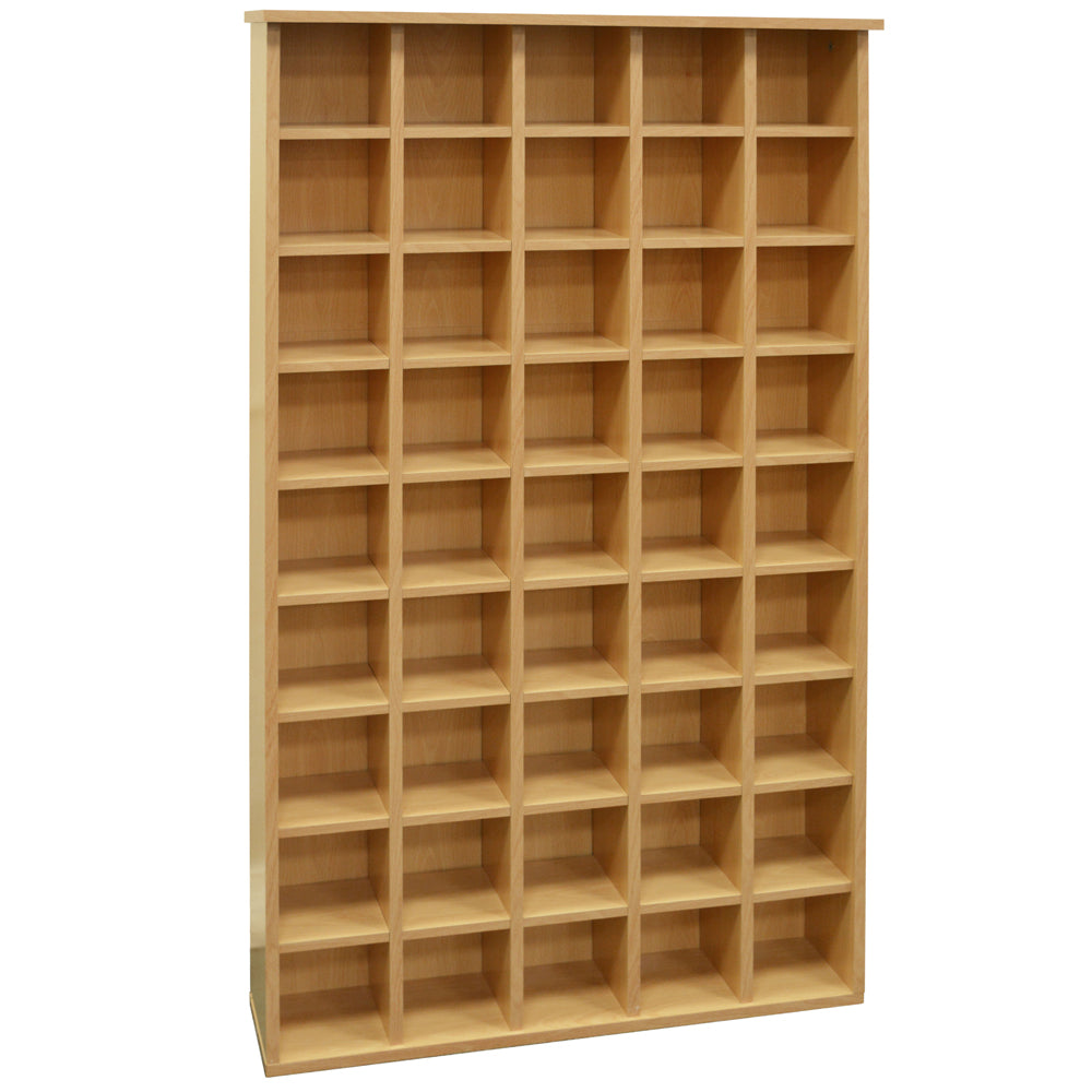 PIGEON HOLE - 585 CD Media Cubby Storage Shelves - Beech