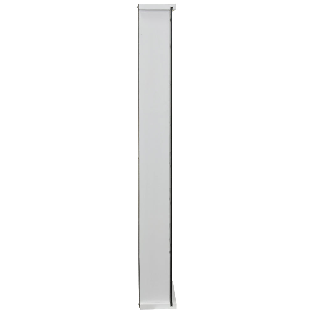 EXHIBIT - Wood 6 Shelf Glass Wall Display Cabinet - White