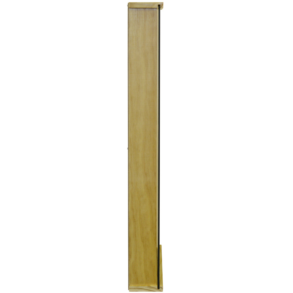 EXHIBIT - Solid Wood 6 Shelf Glass Wall Display Cabinet - Pine