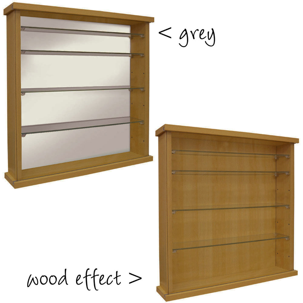 COLLECTORS - Wall Display Cabinet With Four Glass Shelves - Beech