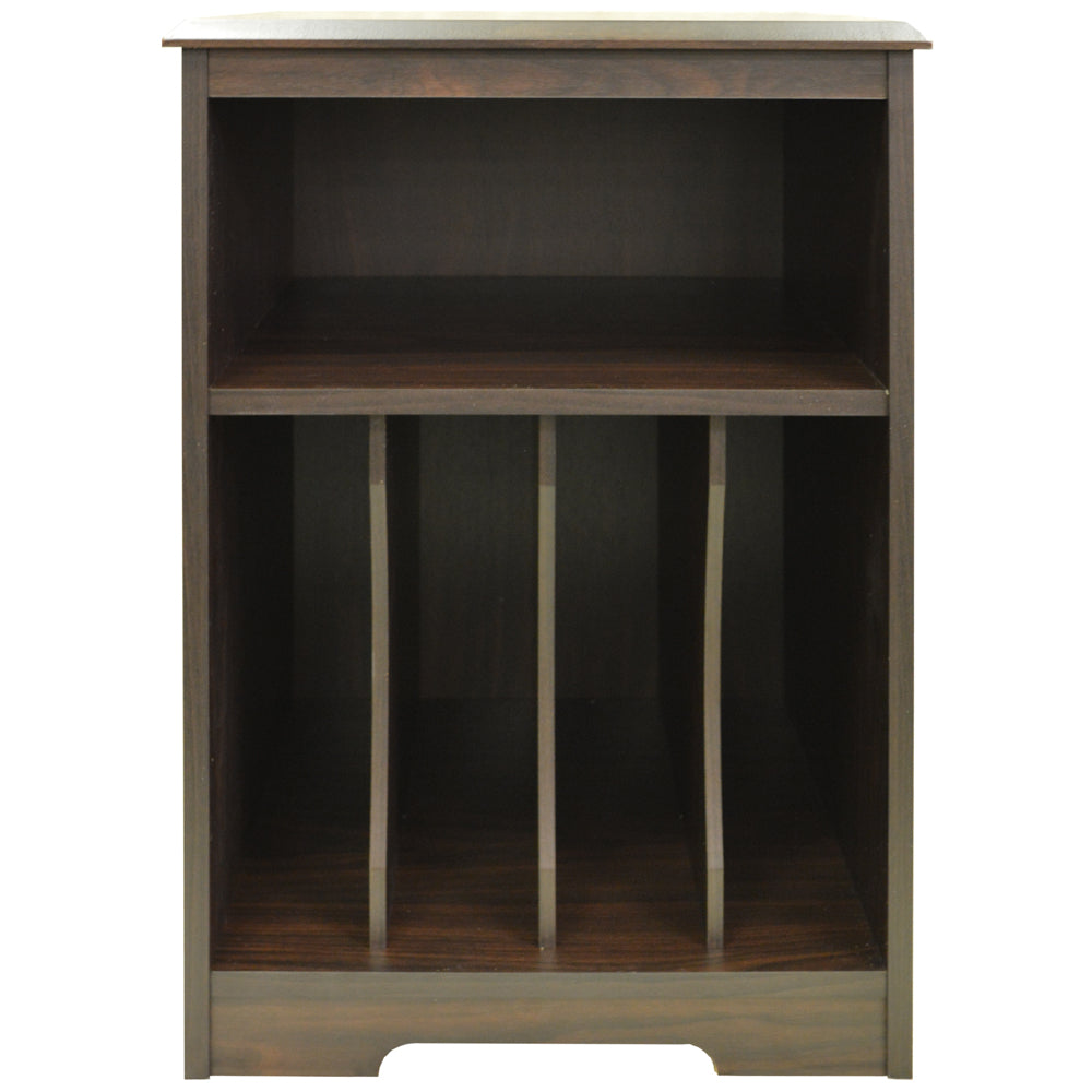 AUDIO - Turntable / LP Record / Vinyl Storage Side End / Bedside Table - Walnut