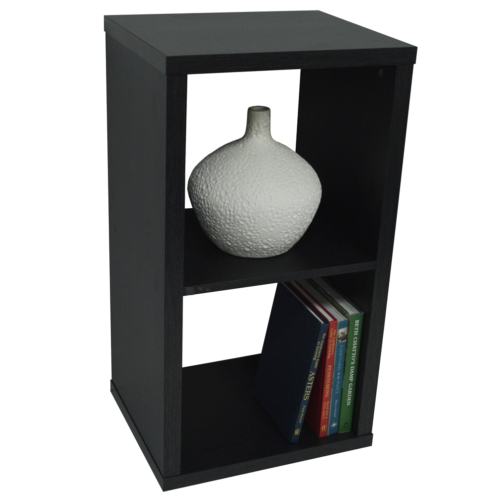 CUBE - 2 Cubby Square Display Shelves / Vinyl LP Record Storage - Black