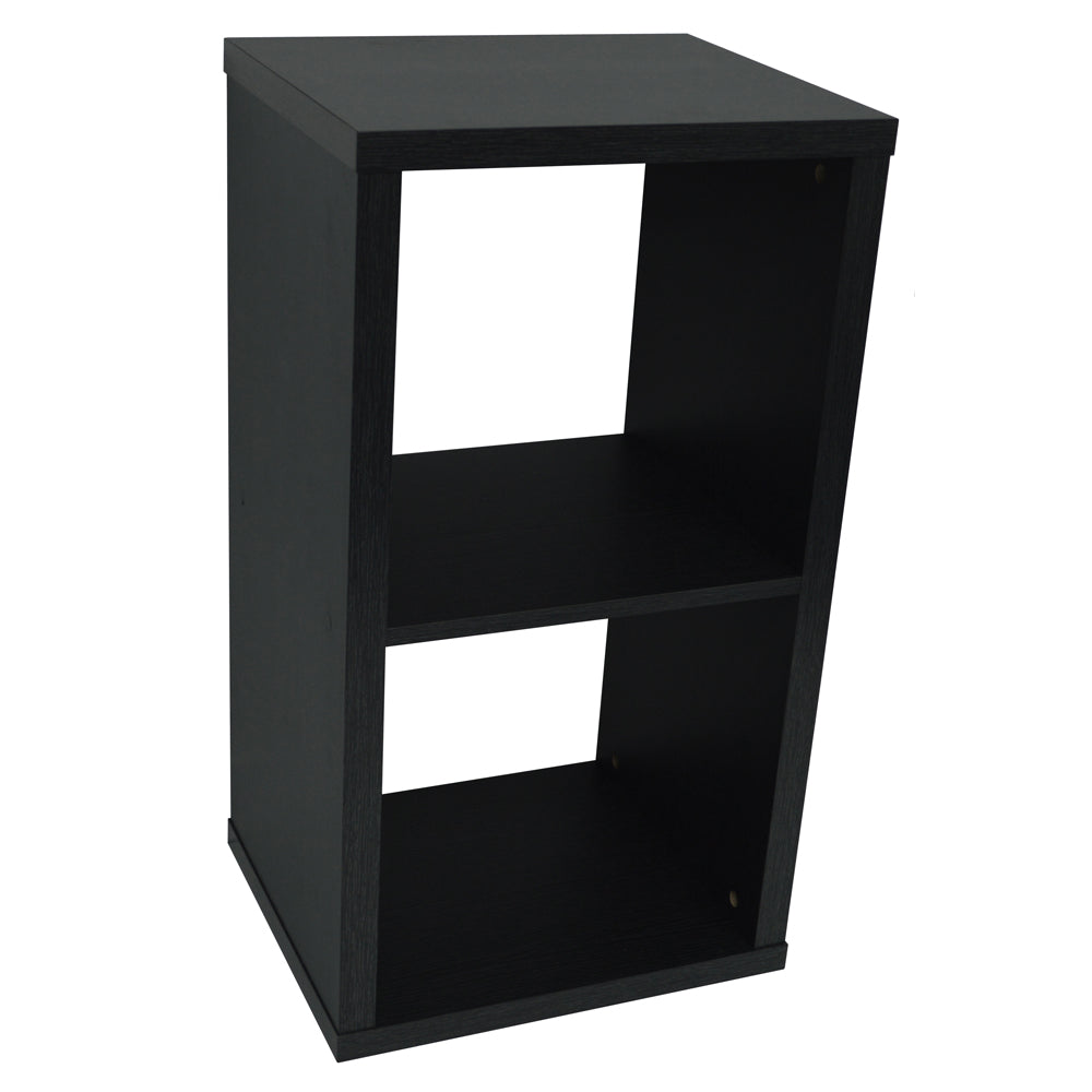 CUBE - 2 Cubby Square Display Shelves / Vinyl LP Record Storage - Black