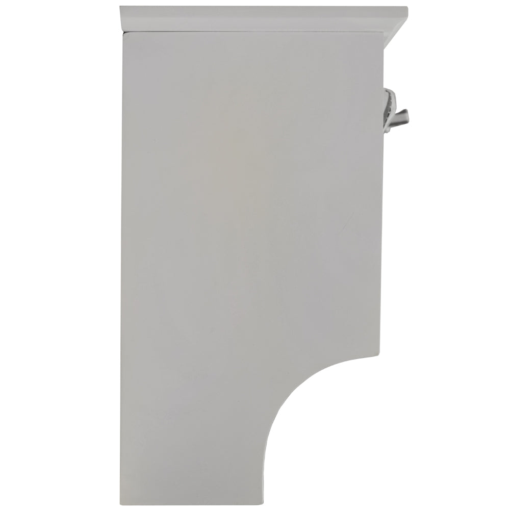 HALLWAY - Wall Storage Shelf with 2 Baskets and 5 Coat Hooks - White / Grey