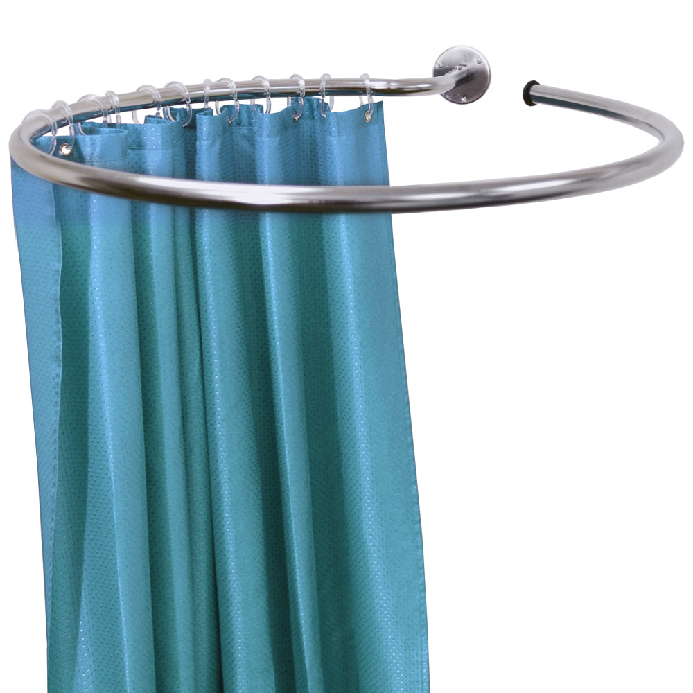 LOOP - Stainless Steel Circular Shower Curtain Rail and Curtain Rings