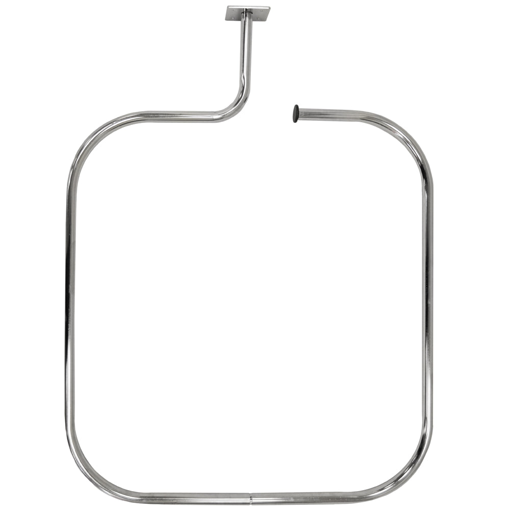 LOOP SQUARE - Stainless Steel Rectangular Shower Rail and Curtain Rings