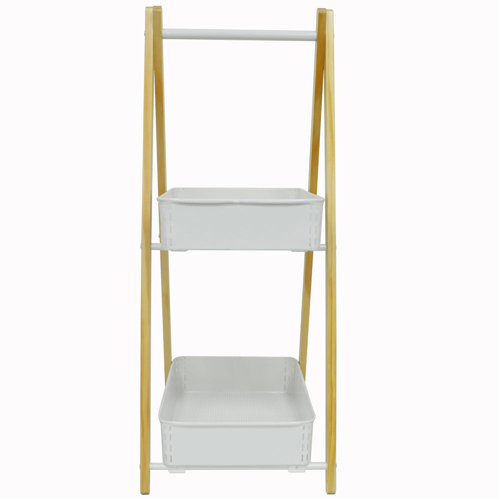 WATSONS - Kitchen / Bathroom Two Tier Storage Unit - White / Natural