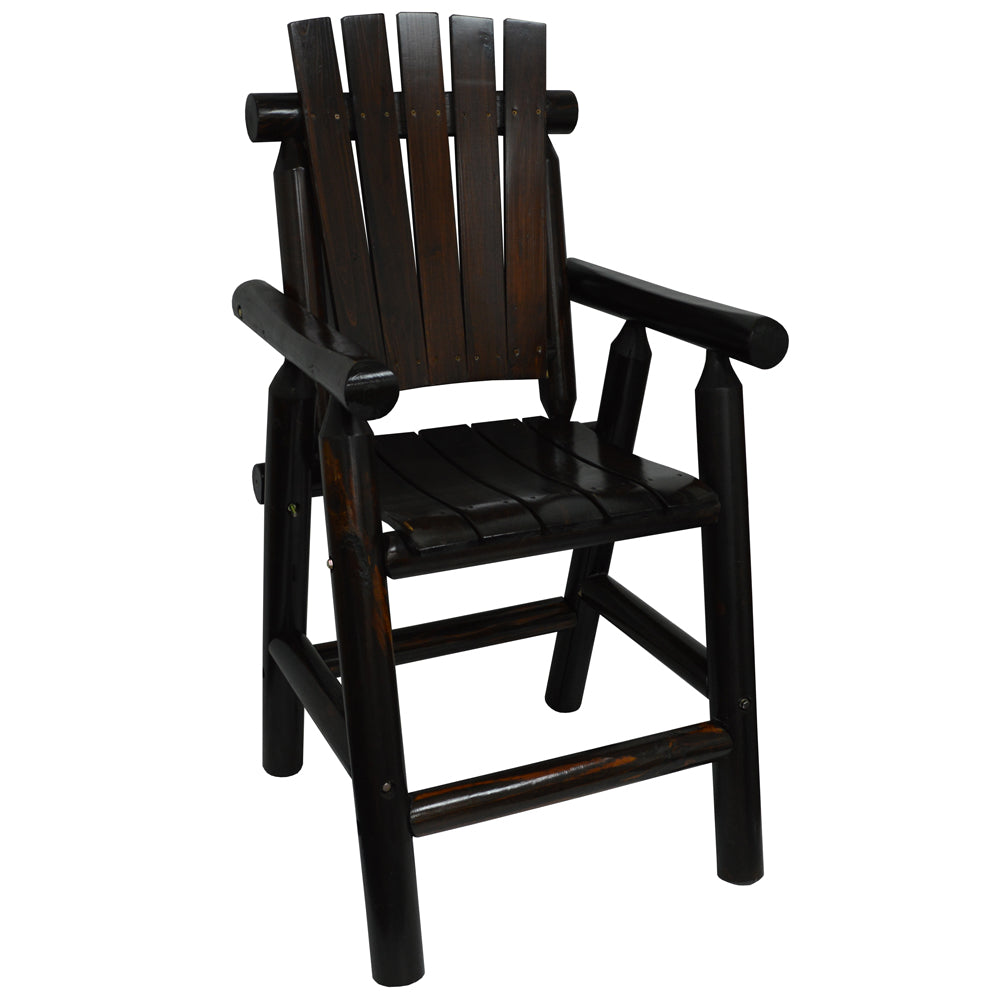 WATSONS - Large Bar Chair Outdoor Wooden - Burntwood