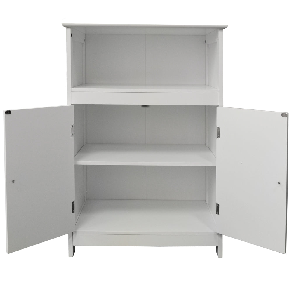 WALTHAM - Shaker Tongue and Groove Bathroom 2 Door Storage Cabinet - White