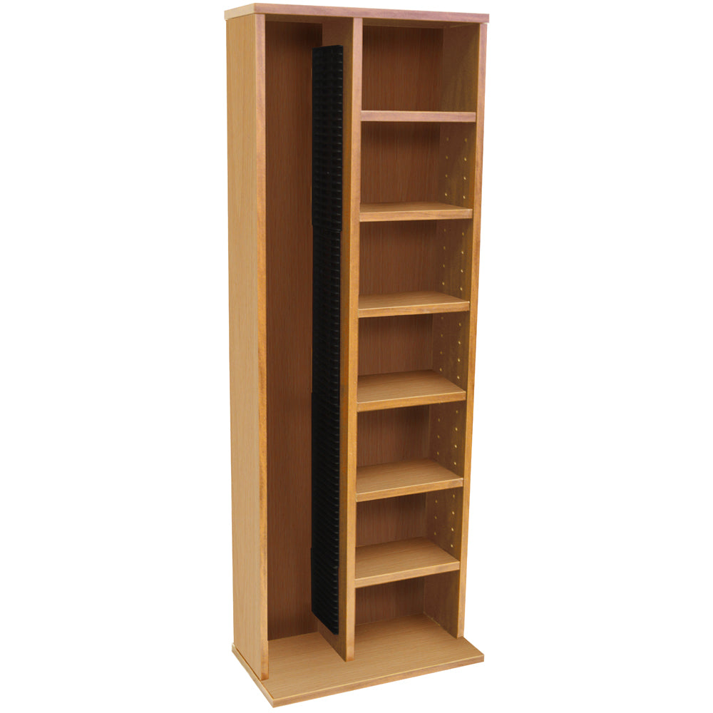 CLAREMONT - 219 CD / 56 DVD Blu-ray Video Multimedia Storage Unit - Beech