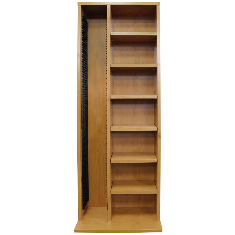 CLAREMONT - 219 CD / 56 DVD Blu-ray Video Multimedia Storage Unit - Beech
