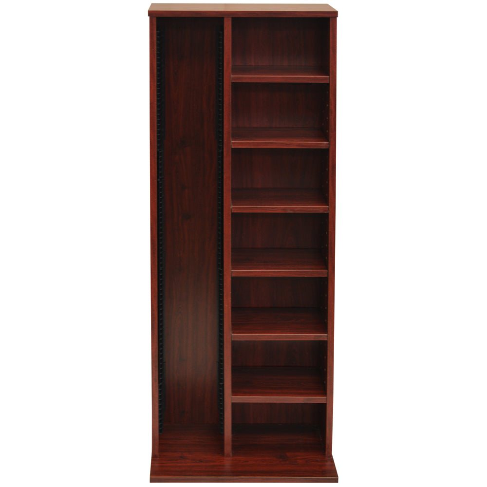 CLAREMONT - 219 CD / 56 DVD Blu-ray Video Multimedia Storage Unit - Mahogany