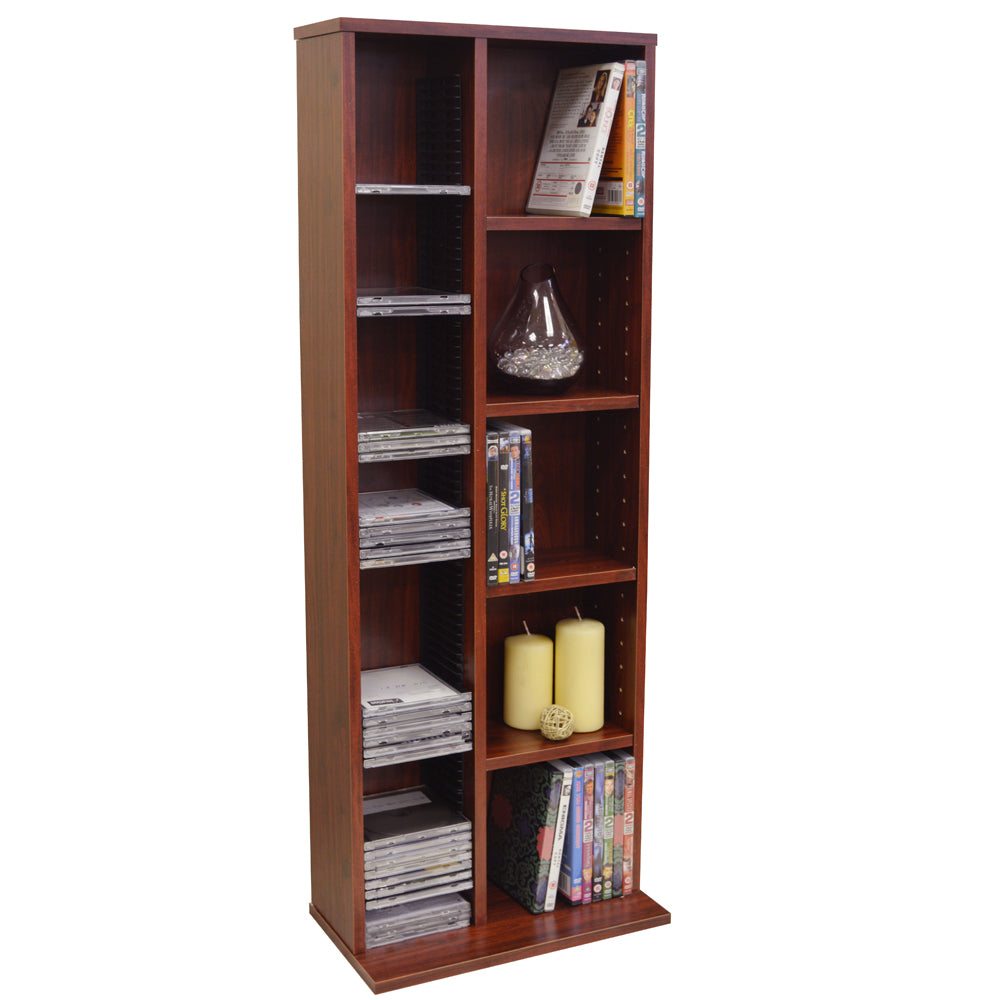 CD / DVD / Video Multimedia Storage Unit - Mahogany