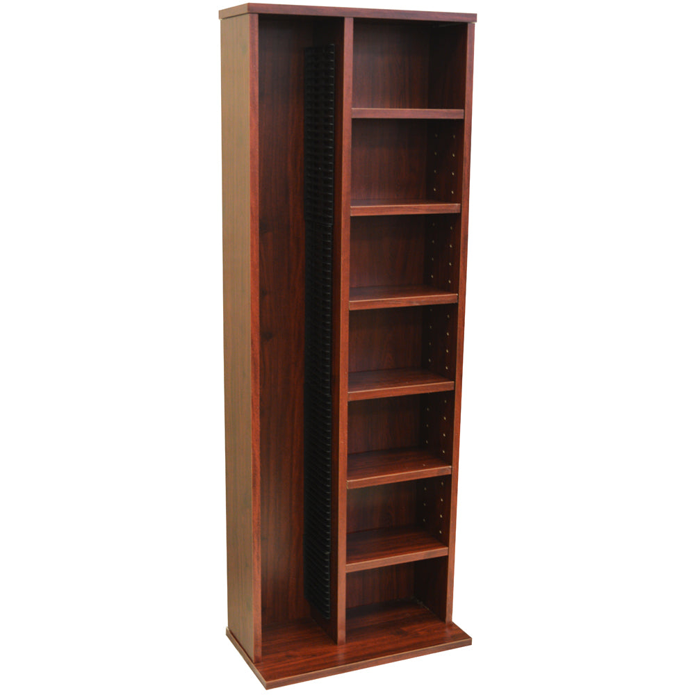 CLAREMONT - 219 CD / 56 DVD Blu-ray Video Multimedia Storage Unit - Mahogany