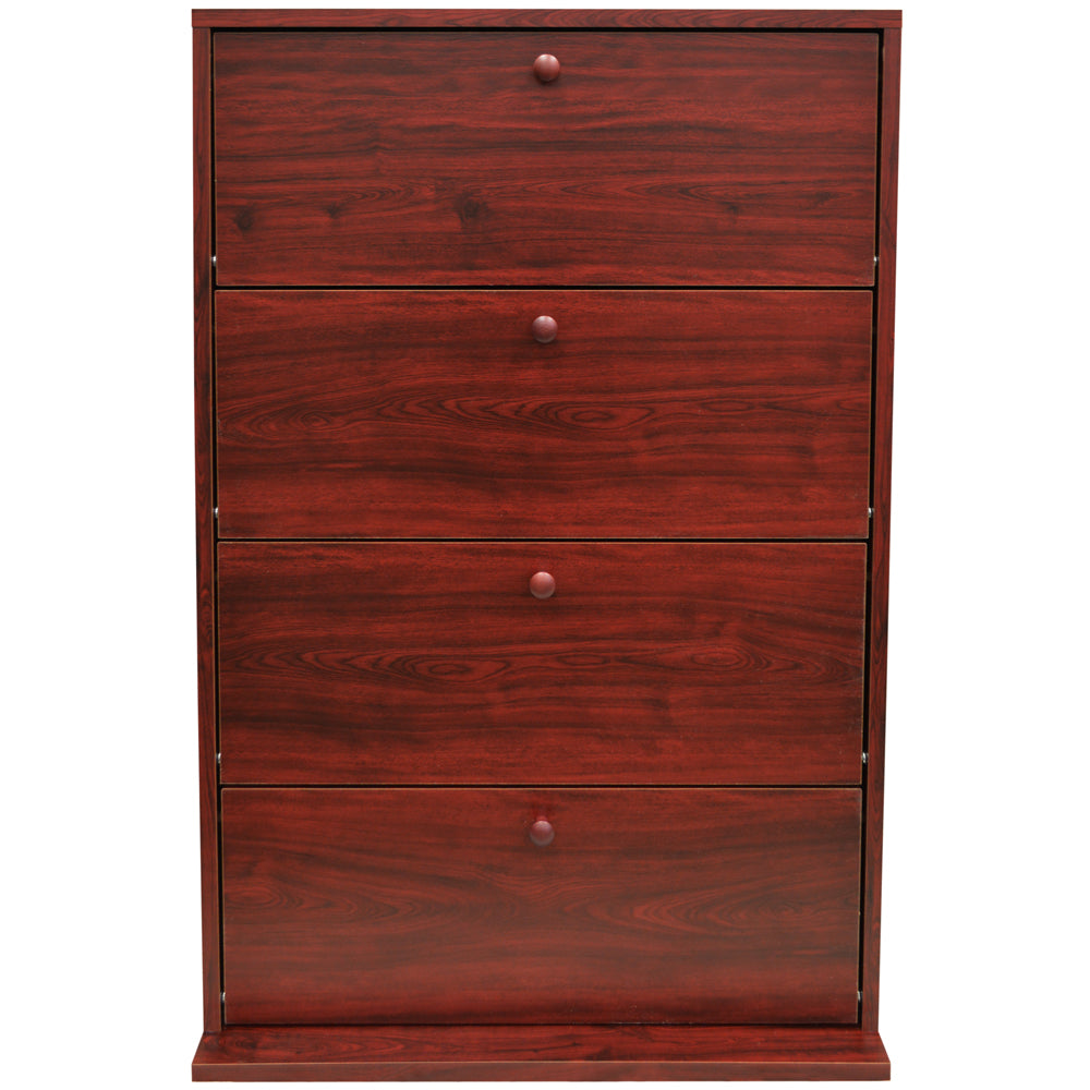 CD 200 - 200 CD Storage Cupboard Tilting 4 Drawer - Mahogany