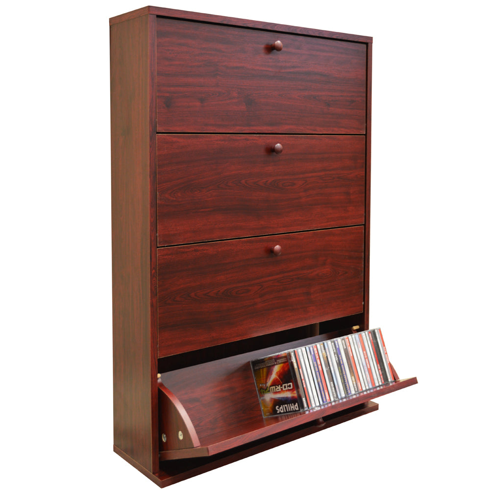 Media Storage Cupboard - Mahogany