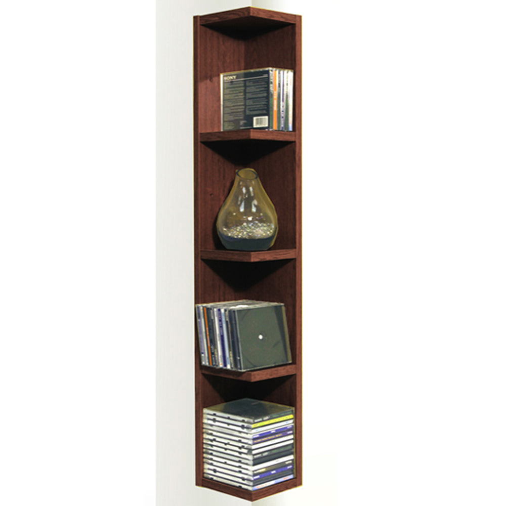 VIRGO - 84 CD / 56 DVD / Blu-ray / Video Media Wall Storage Shelf - Dark Oak