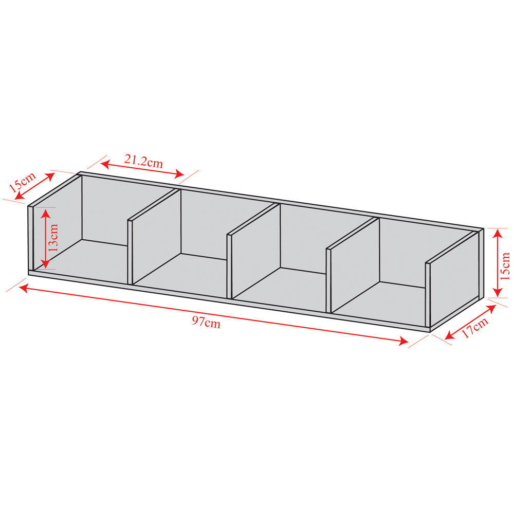 VIRGO - 84 CD / 56 DVD / Blu-ray / Video Media Wall Storage Shelf - Dark Oak