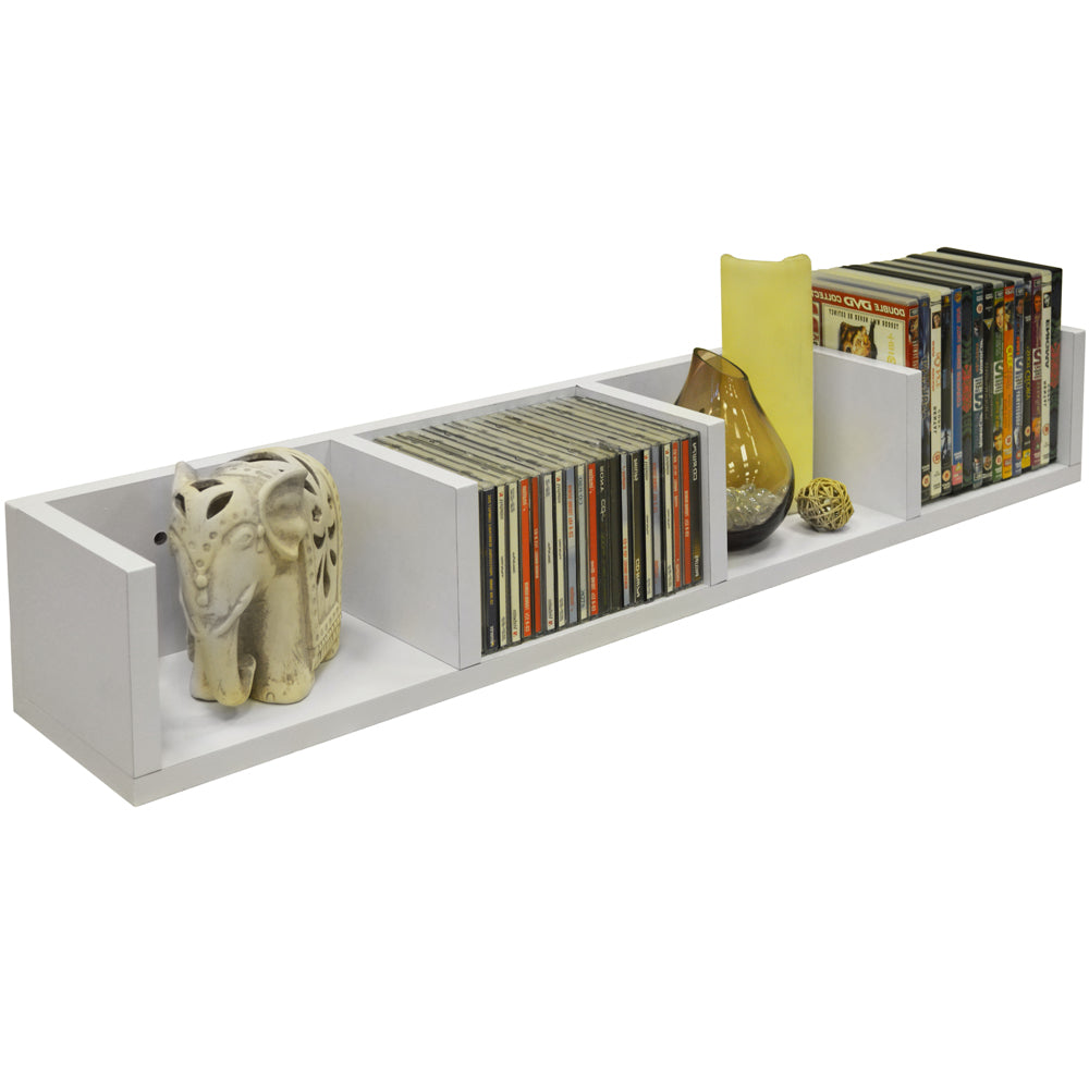 VIRGO - 84 CD / 56 DVD / Blu-ray / Media Wall Storage Shelf - White