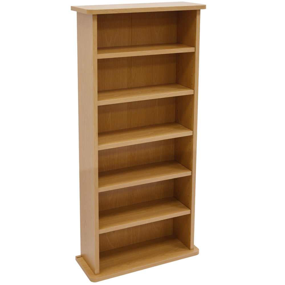 222 CD or 140 DVD Media Storage Shelf Unitt - Beech