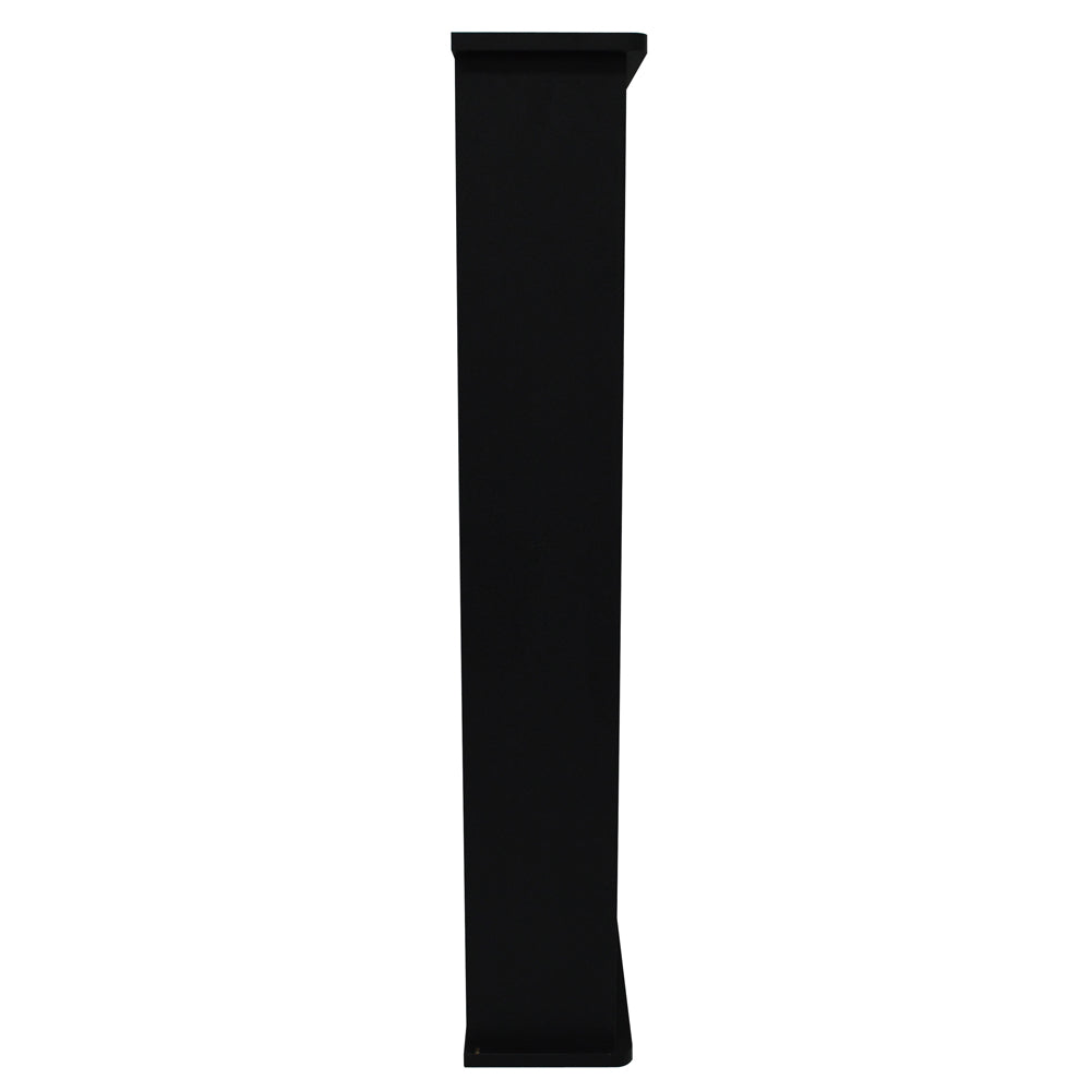 Compact and stylish black wood-effect media rack