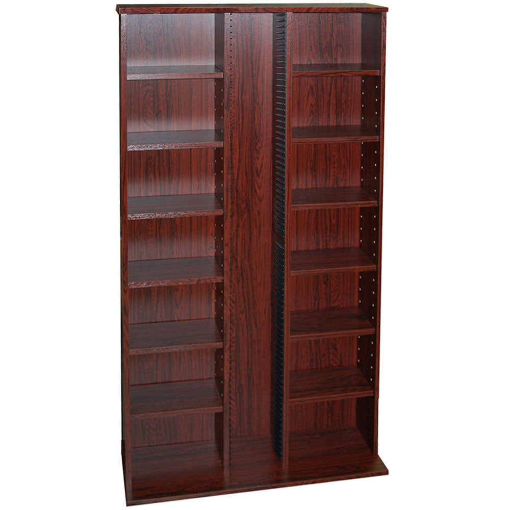ST LAURENCE - 355 CD / 130 DVD Blu-ray Media Storage Shelves - Mahogany
