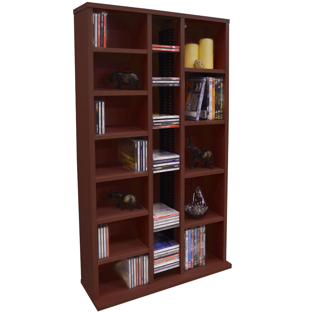 CD DVD Media Storage Shelves - MAHOGANY