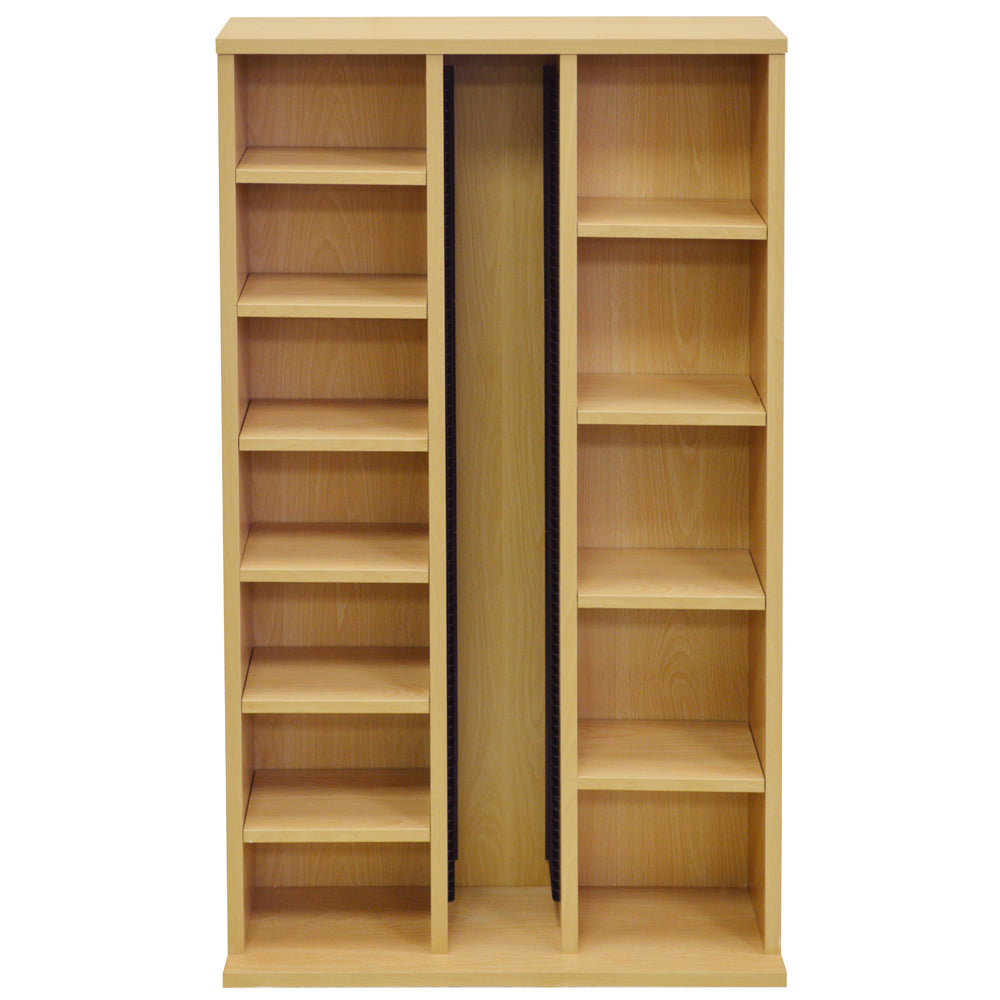 ST LAURENCE - 355 CD / 130 DVD Blu-ray Media Storage Shelves - Beech