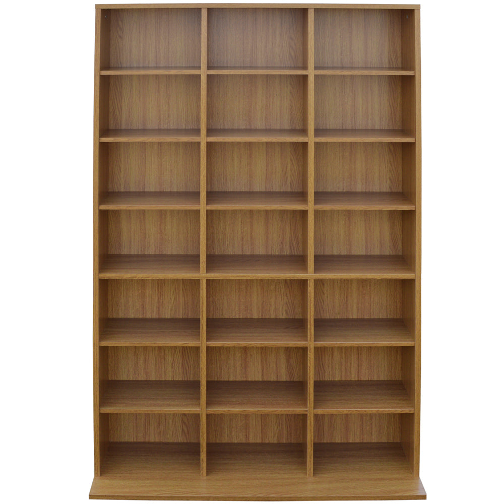 PIGEON HOLE - 588 CD / 378 DVD Blu-ray Media Storage Unit - Oak