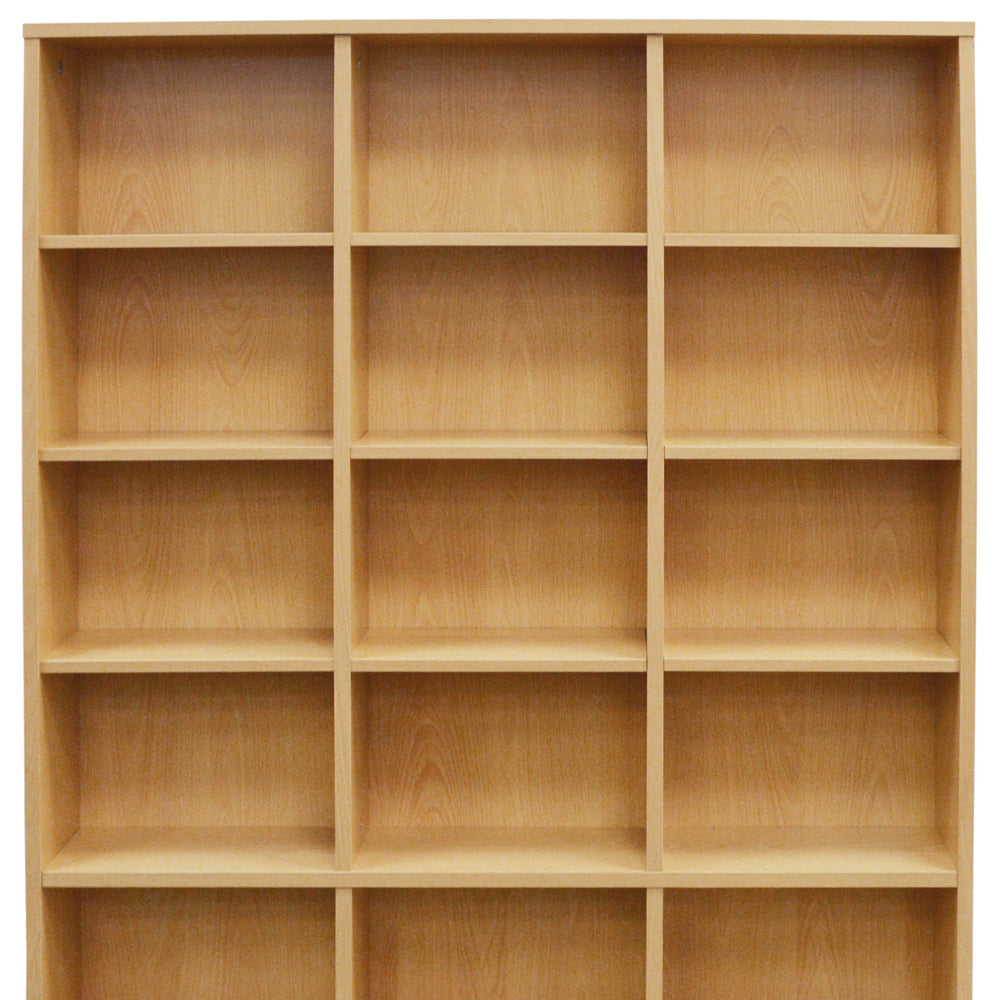 PIGEON HOLE - 588 CD / 378 DVD Blu-ray Media Storage Shelf Unit - Beech