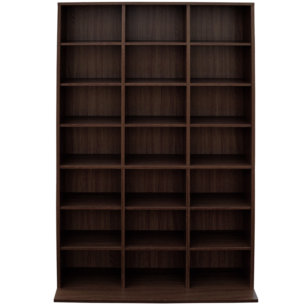 PIGEON HOLE - 588 CD / 378 DVD Blu-ray Media Storage Shelf Unit - Dark Oak