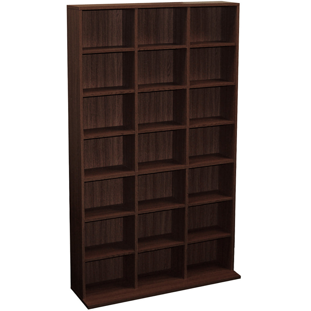 PIGEON HOLE - 588 CD / 378 DVD Blu-ray Media Storage Shelf Unit - Dark Oak