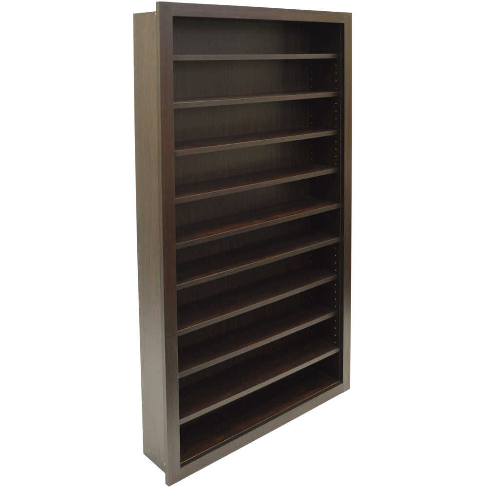 BALTIMORE - Large 730 CD / 300 DVD / Blu-ray / Media Storage Shelves - Walnut