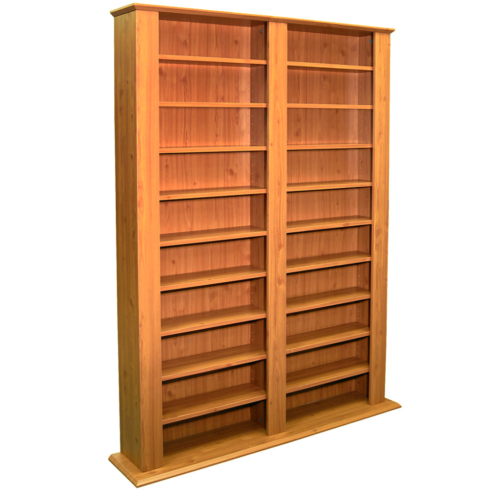 Multimedia CD DVD Storage Shelves - Pine
