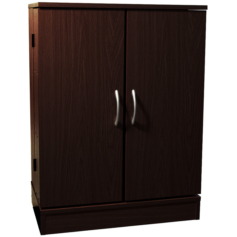 Double Door 324 CD / 213 DVD Media Storage Cabinet - Dark Oak
