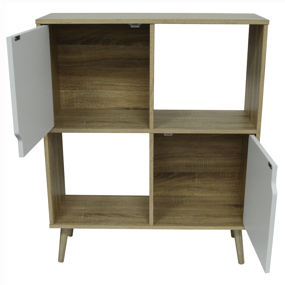 WATSONS - Open Sideboard Cube Shelving With 2 Doors - Oak / White