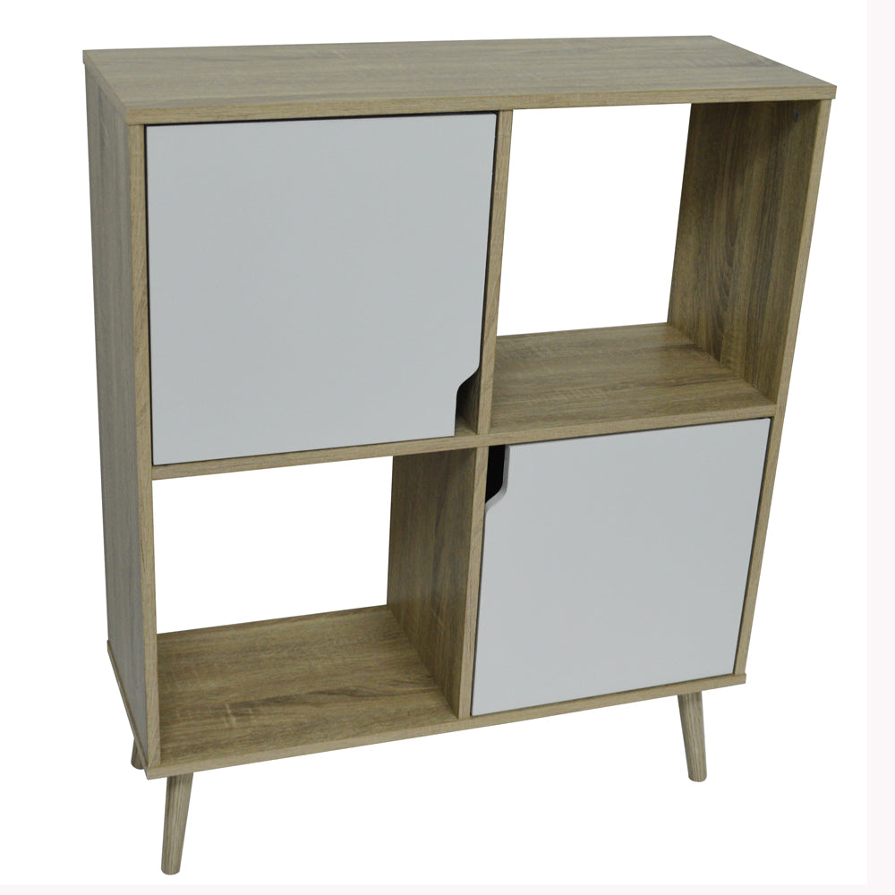 WATSONS - Open Sideboard Cube Shelving With 2 Doors - Oak / White
