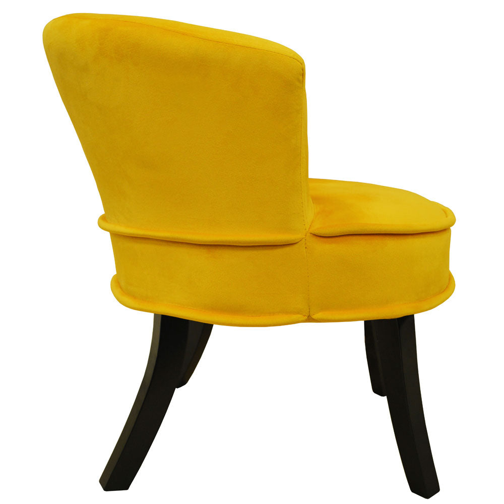 CLAM - Designer Curved Shell Back Accent Occasional Chair - Yellow