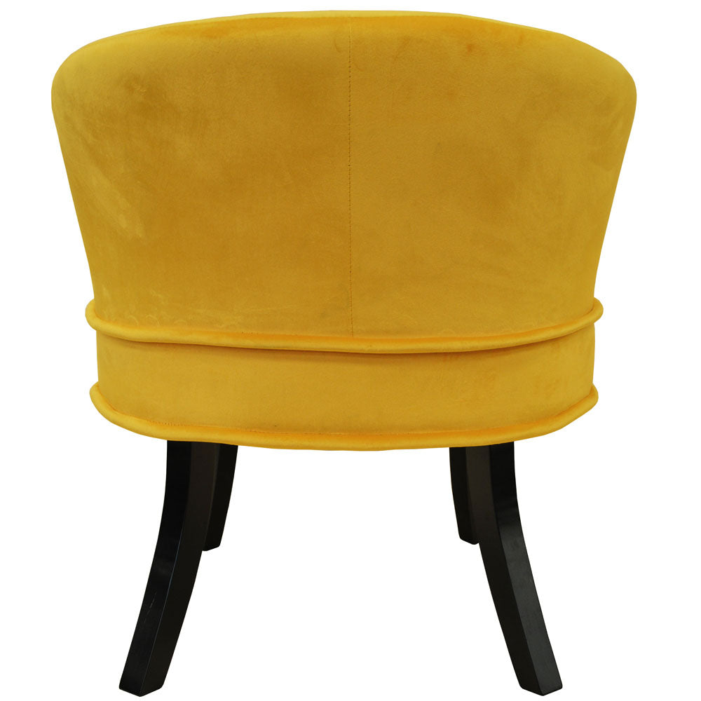 CLAM - Designer Curved Shell Back Accent Occasional Chair - Yellow