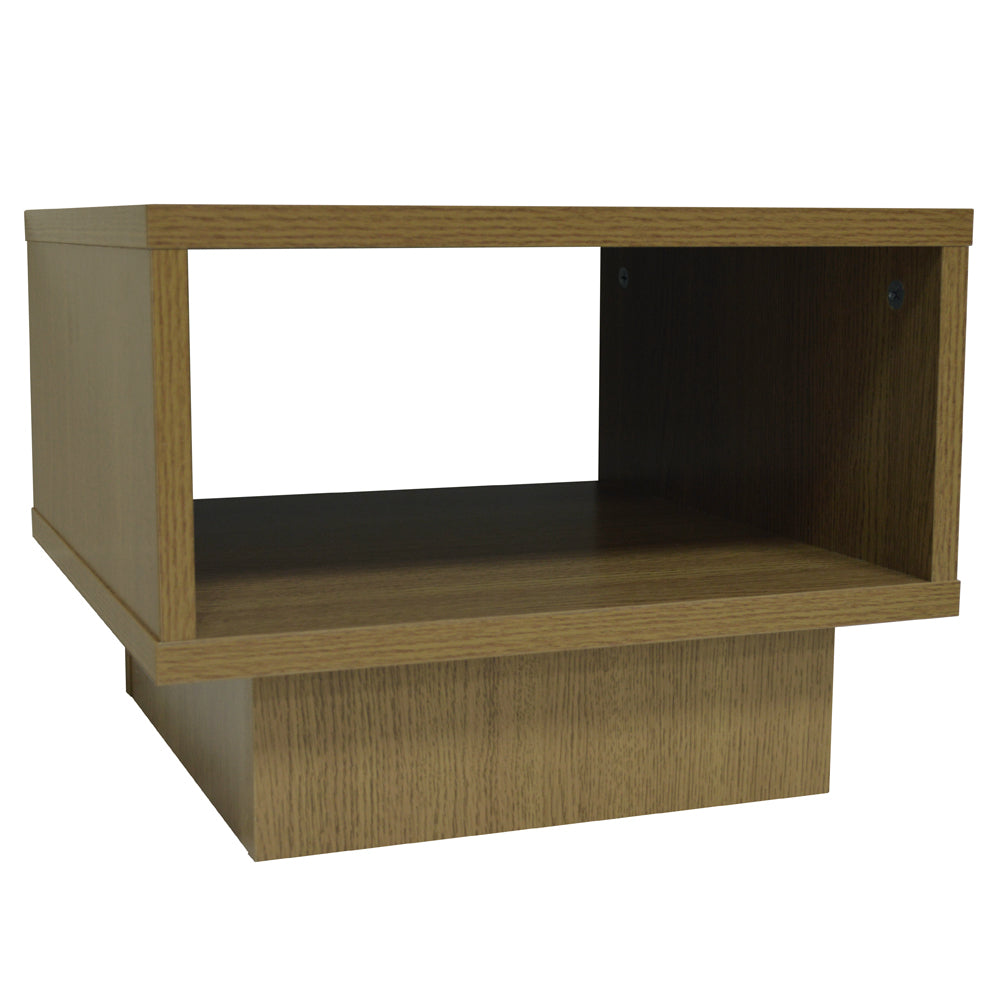 Oak side storage table with modern design