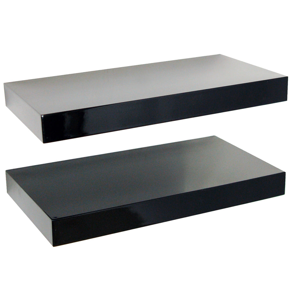 Wall-mounted modern black shelves for contemporary homes