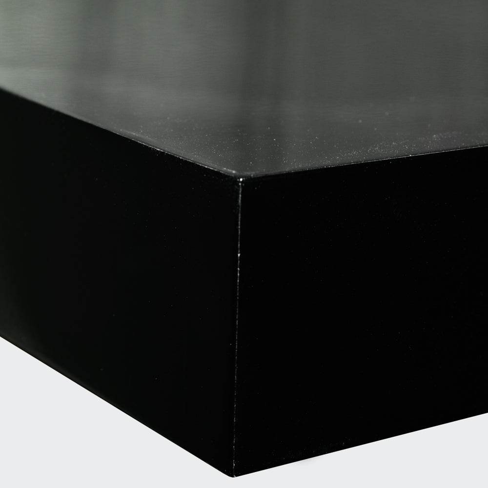 GLOSS - Wall Mounted 40cm Floating Shelf - Pack of Two - Black