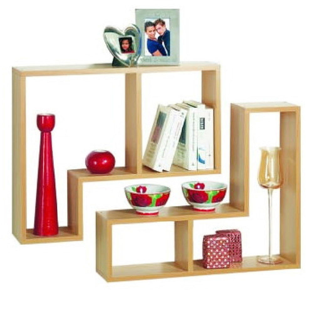 Beech floating shelves for modern home decor