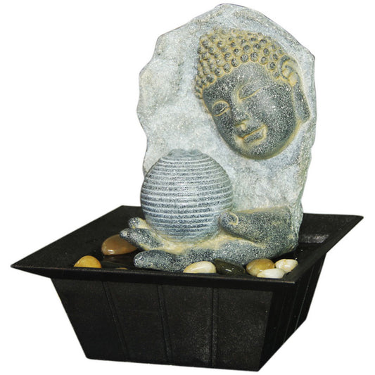 Elegant Buddha tabletop fountain with soothing water flow