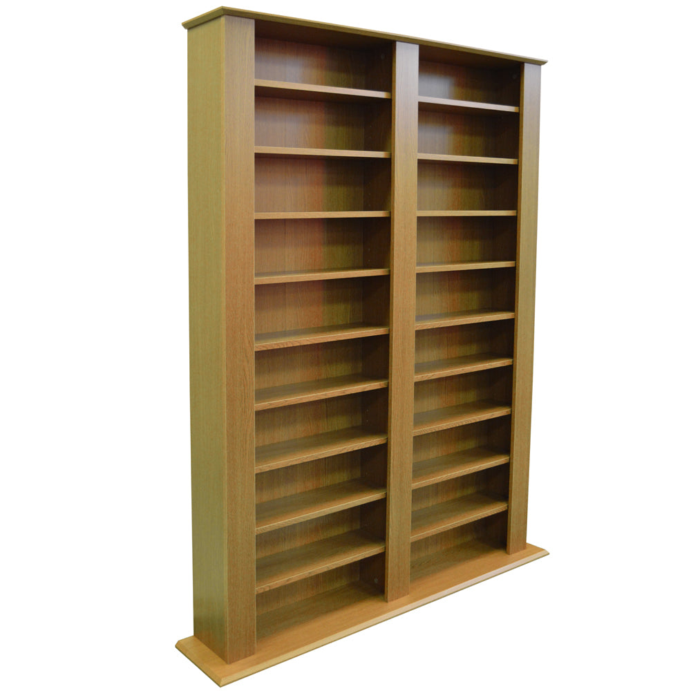 Contemporary home media shelving unit