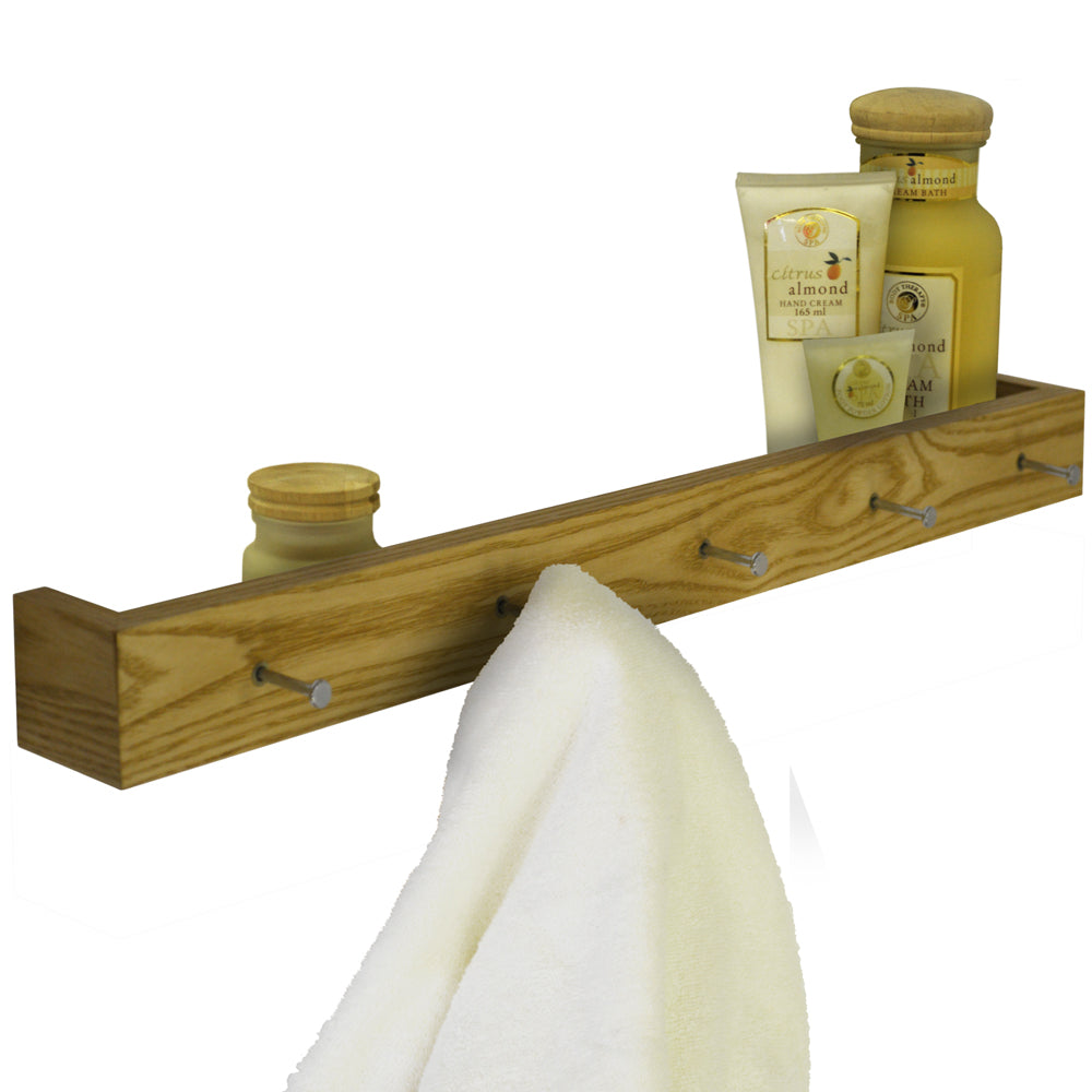 Durable and functional oak wall storage solution