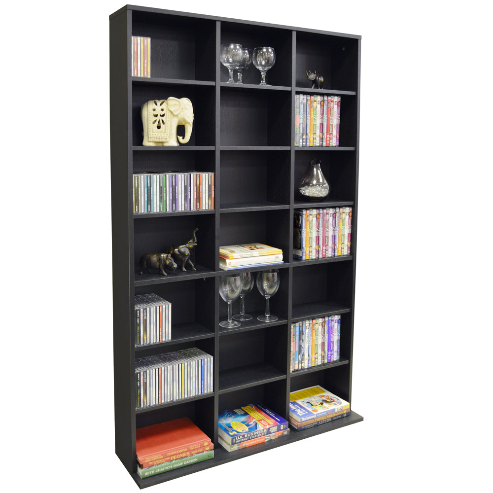 Perfect for keeping books and media collections neatly arranged