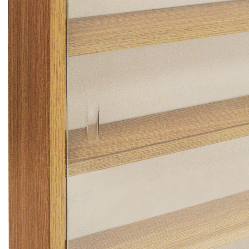 Sliding glass shelf cabinet