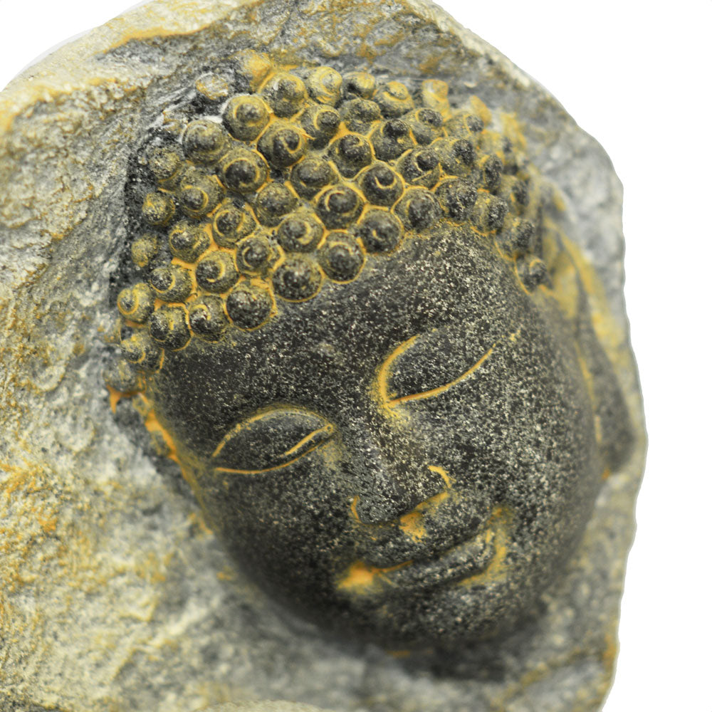 Beautiful tabletop Buddha water fountain with real pebbles